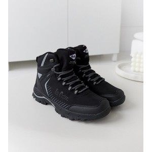 Czarne buty trekkingowe Lee Cooper sznurowane