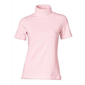 Różowa bluzka Heine w stylu casual z golfem