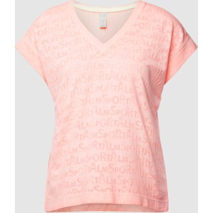 Różowa bluzka Sportalm z dekoltem w kształcie litery v