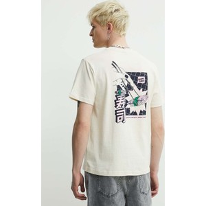 T-shirt Kaotiko z bawełny z nadrukiem w młodzieżowym stylu