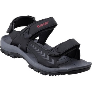 Czarne buty letnie męskie Hi-Tec na rzepy w sportowym stylu