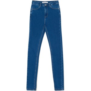 Granatowe jeansy Cropp
