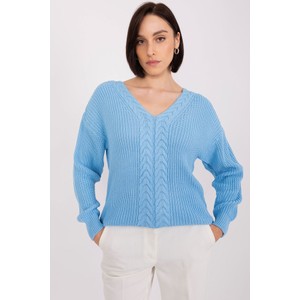 Niebieski sweter Badu w stylu casual