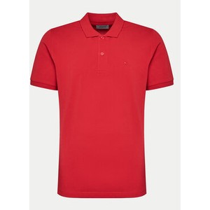 Czerwony t-shirt Pierre Cardin z krótkim rękawem