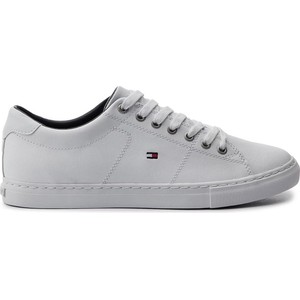 Sneakersy TOMMY HILFIGER - Essential Leather Sneaker FM0FM02157 White 100