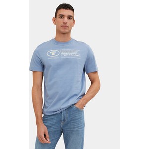 Niebieski t-shirt Tom Tailor z krótkim rękawem w młodzieżowym stylu