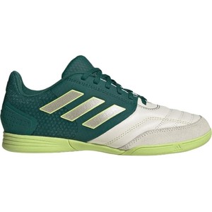 Zielone buty sportowe dziecięce Adidas dla chłopców ze skóry sznurowane