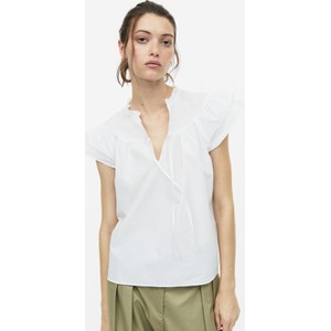 Bluzka H & M z krótkim rękawem z okrągłym dekoltem