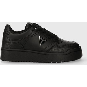 Czarne buty sportowe Guess na platformie w sportowym stylu