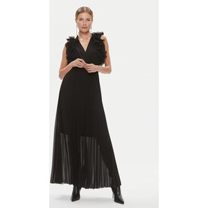 Czarna sukienka Vicolo z krótkim rękawem maxi
