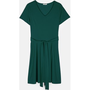Zielona sukienka Gate z krótkim rękawem