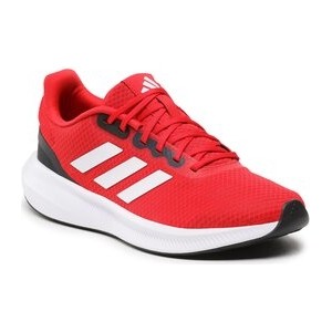 Czerwone buty sportowe Adidas Performance sznurowane w sportowym stylu
