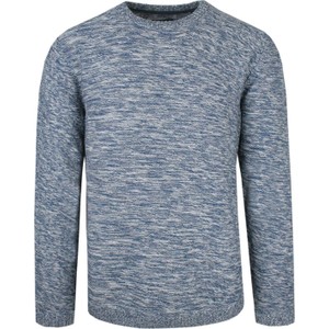 Niebieski sweter PIONEER z tkaniny z okrągłym dekoltem