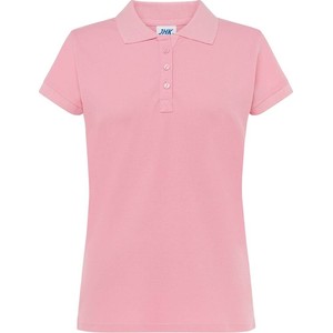 Różowy t-shirt JK Collection z okrągłym dekoltem w stylu casual