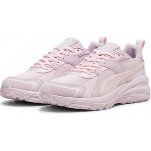 Różowe buty sportowe Puma sznurowane z zamszu