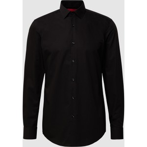 Czarna koszula Hugo Boss z bawełny z długim rękawem