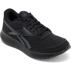 Czarne buty sportowe Reebok z płaską podeszwą w sportowym stylu sznurowane