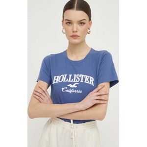 Niebieski t-shirt Hollister Co. z krótkim rękawem