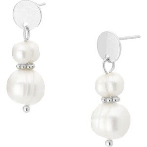 Manoki Eleganckie perłowe kolczyki na sztyftach