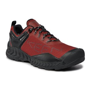 Czerwone buty trekkingowe Keen sznurowane