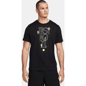 Czarny t-shirt Nike z bawełny z krótkim rękawem