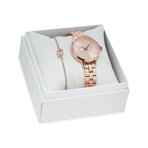 Liu-Jo Liu Jo Zestaw zegarek i bransoletka Couple Plus TLJ2041 Różowe złocenie