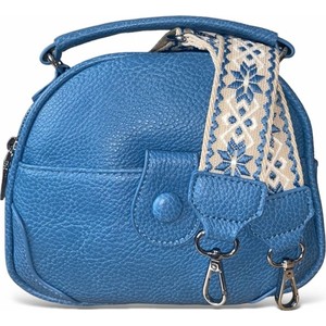Niebieska torebka Herisson na ramię w młodzieżowym stylu średnia