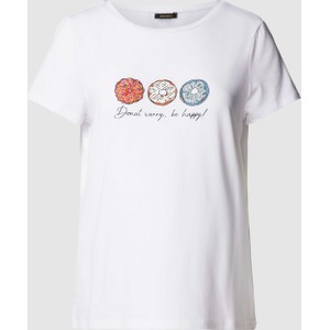 T-shirt More & More z krótkim rękawem w młodzieżowym stylu z okrągłym dekoltem