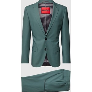 Zielony garnitur Hugo Boss z wełny