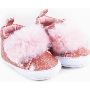 Różowe buciki niemowlęce Yoclub dla dziewczynek