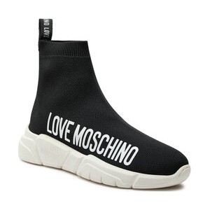 Buty sportowe Love Moschino z płaską podeszwą z nadrukiem
