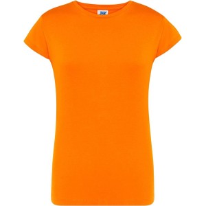Pomarańczowa bluzka JK Collection z bawełny w stylu casual z okrągłym dekoltem