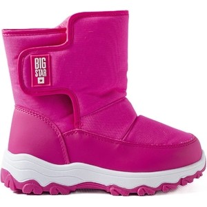 Różowe buty dziecięce zimowe Big Star dla dziewczynek na rzepy