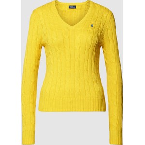Żółty sweter POLO RALPH LAUREN z bawełny w stylu casual