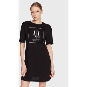 Czarna sukienka Armani Exchange w stylu casual