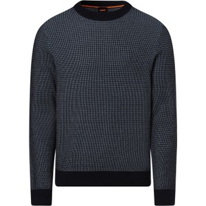 Granatowy sweter Hugo Boss z okrągłym dekoltem w stylu casual