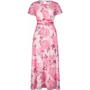 Różowa sukienka Zero z krótkim rękawem maxi