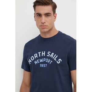 T-shirt North Sails z nadrukiem z bawełny w sportowym stylu