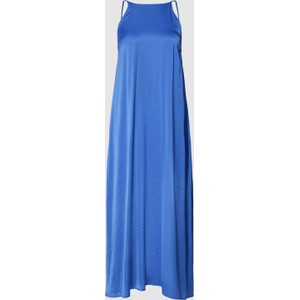 Niebieska sukienka EDITED maxi na ramiączkach