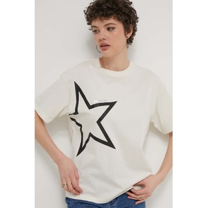 T-shirt Converse z bawełny z nadrukiem z krótkim rękawem