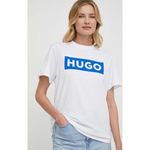 T-shirt Hugo Blue z okrągłym dekoltem z krótkim rękawem