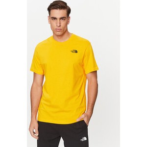 Żółty t-shirt The North Face w sportowym stylu