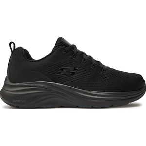Czarne buty sportowe Skechers z płaską podeszwą w sportowym stylu