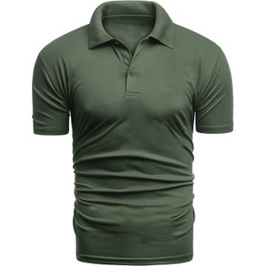 Zielona koszulka polo Risardi z tkaniny