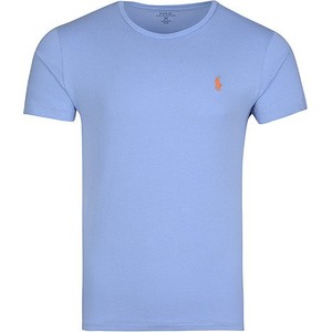 Niebieski t-shirt Ralph Lauren z krótkim rękawem w stylu casual