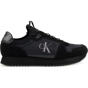 Czarne buty sportowe Calvin Klein z zamszu w sportowym stylu