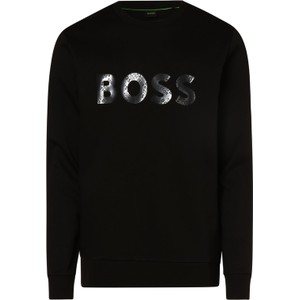 Czarna bluza Hugo Boss w młodzieżowym stylu z nadrukiem