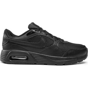Czarne buty sportowe Nike w sportowym stylu ze skóry