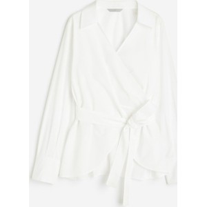 Bluzka H & M z długim rękawem z tkaniny w stylu casual