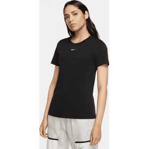 Czarny t-shirt Nike z krótkim rękawem z okrągłym dekoltem